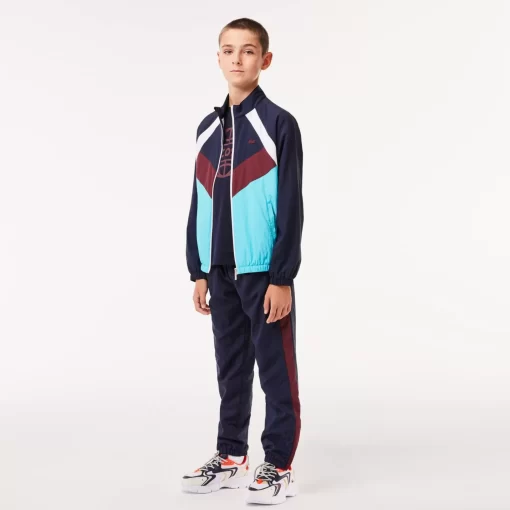 Lacoste Mädchenkleidung>Trainingshosen Mit Colourblock Navy Blau 166