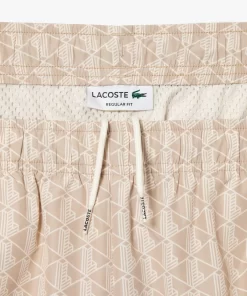 Lacoste Hosen & Shorts>Trainingshosen Mit Monogramm-Aufdruck Beige / Weis Kxi