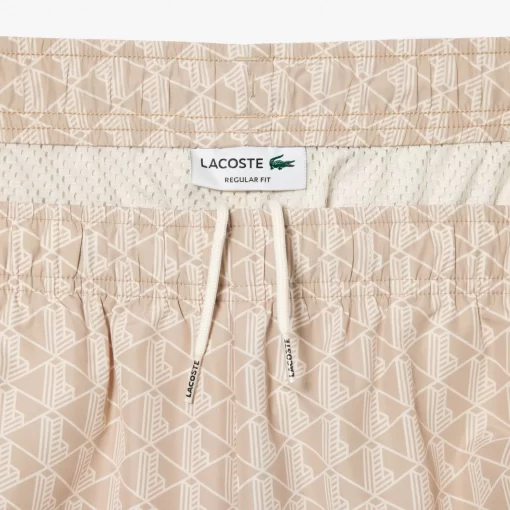 Lacoste Hosen & Shorts>Trainingshosen Mit Monogramm-Aufdruck Beige / Weis Kxi