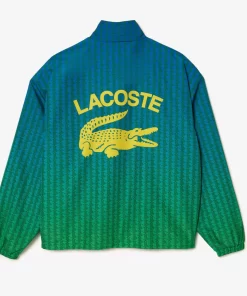 Lacoste Trainingsanzüge>Trainings-Jacke Mit Monogramm-Aufdruck Mit Ombre-Effekt Blau / Grun Qiy