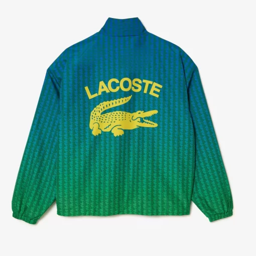 Lacoste Trainingsanzüge>Trainings-Jacke Mit Monogramm-Aufdruck Mit Ombre-Effekt Blau / Grun Qiy