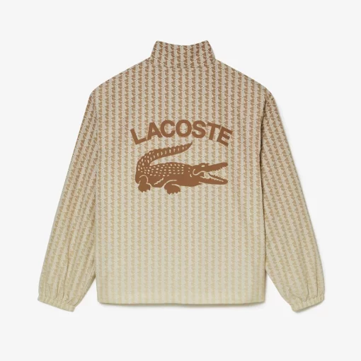 Lacoste Trainingsanzüge>Trainings-Jacke Mit Monogramm-Aufdruck Mit Ombre-Effekt Braun / Beige / Weis Kwi