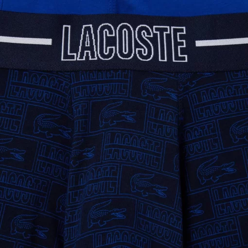 Lacoste Unterwäsche & Loungewear>Trunks Aus Baumwolljersey Mit Stretch Im 3Er-Pack Navy Blau / Blau Izq