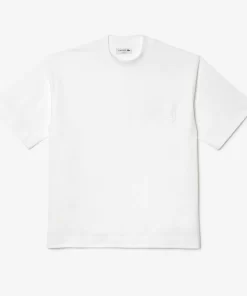 Lacoste T-Shirts>T-Shirt Aus Baumwolle Mit Stickerei Weis 70V