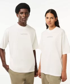 Lacoste T-Shirts>T-Shirt Aus Baumwolljersey Weis S2I