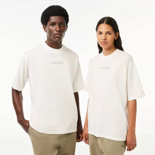 Lacoste T-Shirts>T-Shirt Aus Baumwolljersey Weis S2I