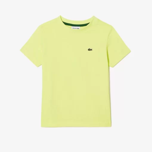 Lacoste Jungenkleidung>T-Shirt Aus Baumwolljersey Neongelb Tuk