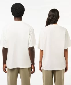 Lacoste T-Shirts>T-Shirt Aus Baumwolljersey Weis S2I