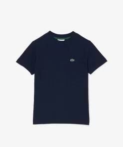 Lacoste Mädchenkleidung>T-Shirt Aus Baumwolljersey Navy Blau 166