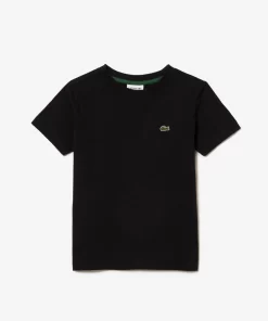 Lacoste Mädchenkleidung>T-Shirt Aus Baumwolljersey Schwarz 031