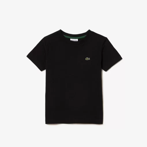 Lacoste Mädchenkleidung>T-Shirt Aus Baumwolljersey Schwarz 031