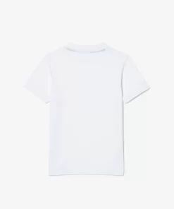 Lacoste Mädchenkleidung>T-Shirt Aus Baumwolljersey Weis 001