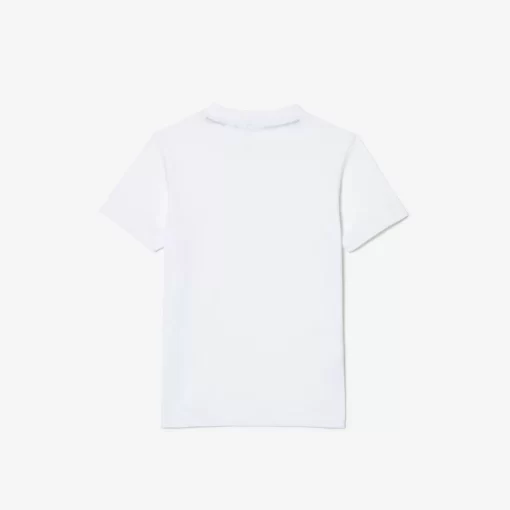 Lacoste Mädchenkleidung>T-Shirt Aus Baumwolljersey Weis 001