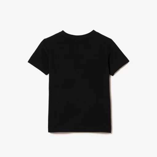 Lacoste Mädchenkleidung>T-Shirt Aus Baumwolljersey Schwarz 031