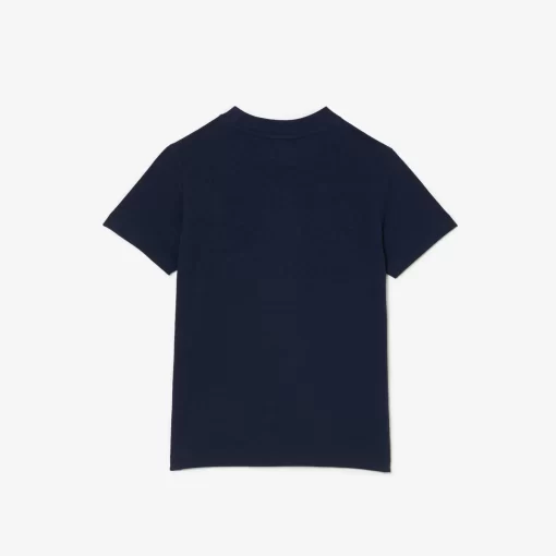 Lacoste Mädchenkleidung>T-Shirt Aus Baumwolljersey Navy Blau 166