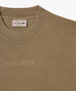 Lacoste T-Shirts>T-Shirt Aus Baumwolljersey Khaki Grun S3I