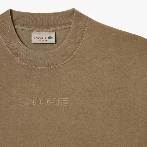 Lacoste T-Shirts>T-Shirt Aus Baumwolljersey Khaki Grun S3I