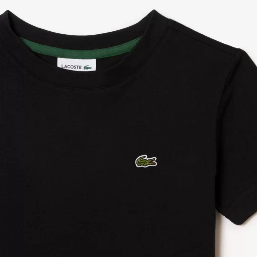 Lacoste Mädchenkleidung>T-Shirt Aus Baumwolljersey Schwarz 031