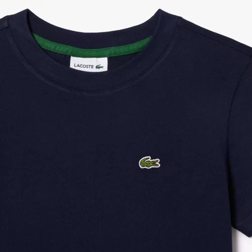 Lacoste Mädchenkleidung>T-Shirt Aus Baumwolljersey Navy Blau 166