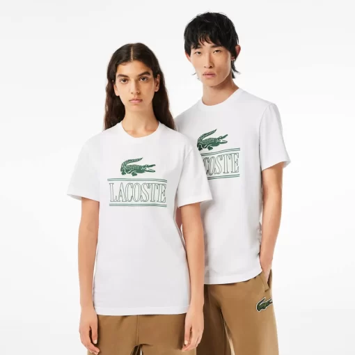 Lacoste T-Shirts>T-Shirt Aus Baumwolljersey Aus Resistenter Baumwolle Weis 001