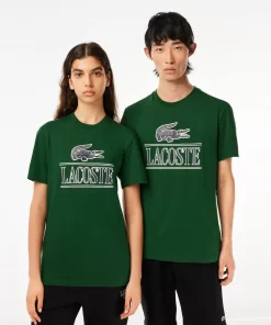 Lacoste T-Shirts>T-Shirt Aus Baumwolljersey Aus Resistenter Baumwolle Grun 132