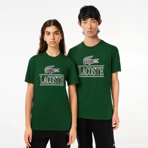 Lacoste T-Shirts>T-Shirt Aus Baumwolljersey Aus Resistenter Baumwolle Grun 132