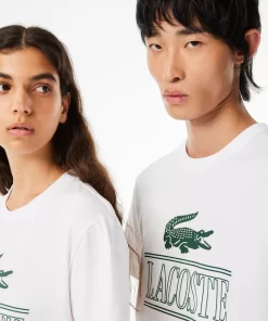 Lacoste T-Shirts>T-Shirt Aus Baumwolljersey Aus Resistenter Baumwolle Weis 001