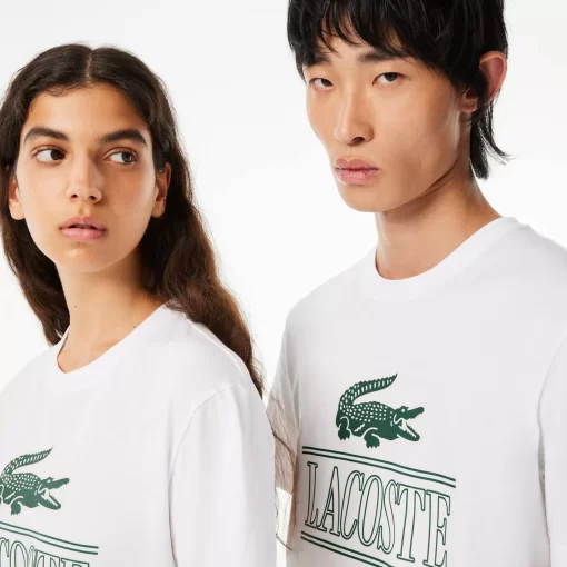 Lacoste T-Shirts>T-Shirt Aus Baumwolljersey Aus Resistenter Baumwolle Weis 001