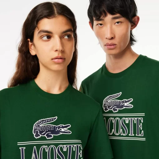 Lacoste T-Shirts>T-Shirt Aus Baumwolljersey Aus Resistenter Baumwolle Grun 132