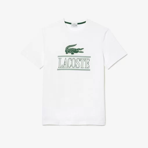 Lacoste T-Shirts>T-Shirt Aus Baumwolljersey Aus Resistenter Baumwolle Weis 001