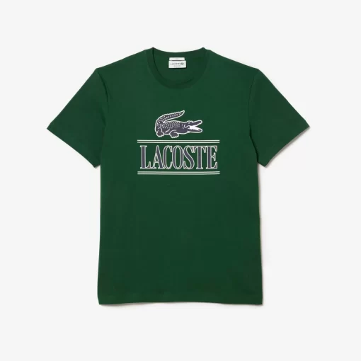 Lacoste T-Shirts>T-Shirt Aus Baumwolljersey Aus Resistenter Baumwolle Grun 132