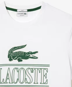 Lacoste T-Shirts>T-Shirt Aus Baumwolljersey Aus Resistenter Baumwolle Weis 001