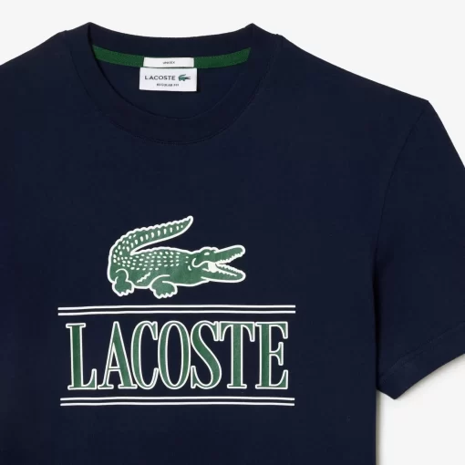 Lacoste T-Shirts>T-Shirt Aus Baumwolljersey Aus Resistenter Baumwolle Navy Blau 166