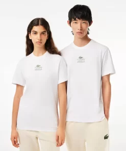 Lacoste T-Shirts>T-Shirt Aus Baumwolljersey Mit Logo Weis 001