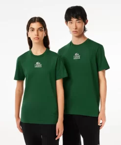 Lacoste T-Shirts>T-Shirt Aus Baumwolljersey Mit Logo Grun 132