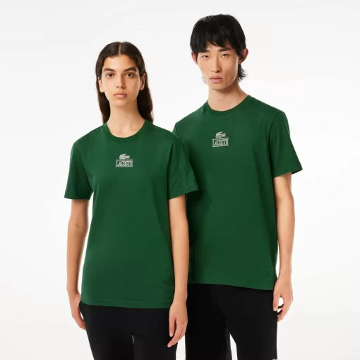 Lacoste T-Shirts>T-Shirt Aus Baumwolljersey Mit Logo Grun 132