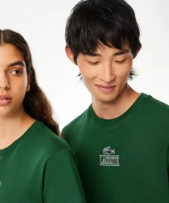 Lacoste T-Shirts>T-Shirt Aus Baumwolljersey Mit Logo Grun 132