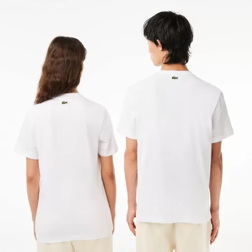 Lacoste T-Shirts>T-Shirt Aus Baumwolljersey Mit Logo Weis 001