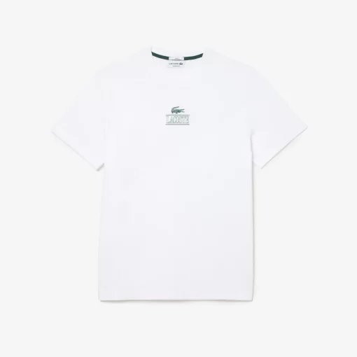 Lacoste T-Shirts>T-Shirt Aus Baumwolljersey Mit Logo Weis 001