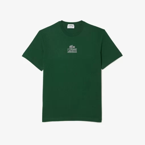 Lacoste T-Shirts>T-Shirt Aus Baumwolljersey Mit Logo Grun 132