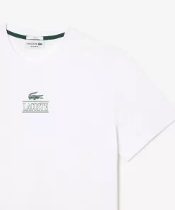 Lacoste T-Shirts>T-Shirt Aus Baumwolljersey Mit Logo Weis 001