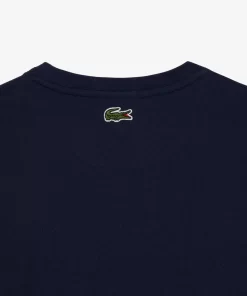 Lacoste T-Shirts>T-Shirt Aus Baumwolljersey Mit Logo Navy Blau 166