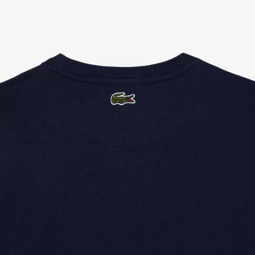 Lacoste T-Shirts>T-Shirt Aus Baumwolljersey Mit Logo Navy Blau 166