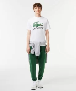 Lacoste T-Shirts>T-Shirt Aus Baumwoll-Jersey Mit Signatur-Aufdruck Weis 001