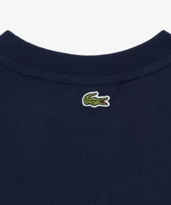 Lacoste Jungenkleidung>T-Shirt Aus Bedrucktem Baumwolljersey Navy Blau 166