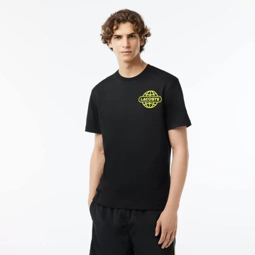 Lacoste T-Shirts>T-Shirt Aus Resistentem Baumwolljersey Schwarz 031