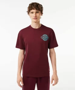 Lacoste T-Shirts>T-Shirt Aus Resistentem Baumwolljersey Burgunder Yup