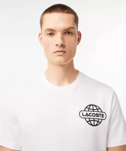 Lacoste T-Shirts>T-Shirt Aus Resistentem Baumwolljersey Weis 001