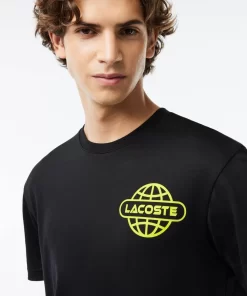 Lacoste T-Shirts>T-Shirt Aus Resistentem Baumwolljersey Schwarz 031