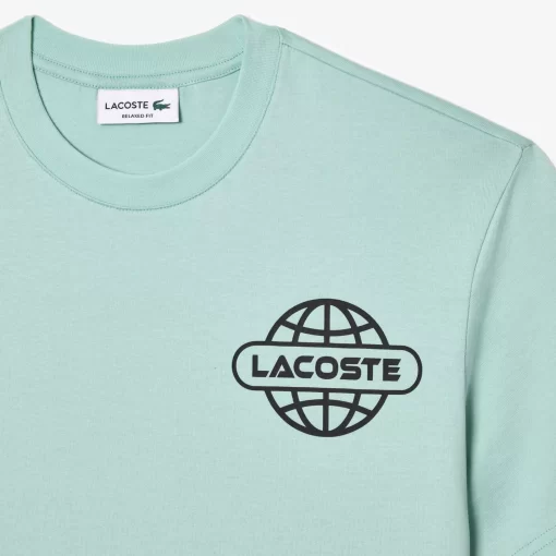 Lacoste T-Shirts>T-Shirt Aus Resistentem Baumwolljersey Pastille Minzgrun Lgf